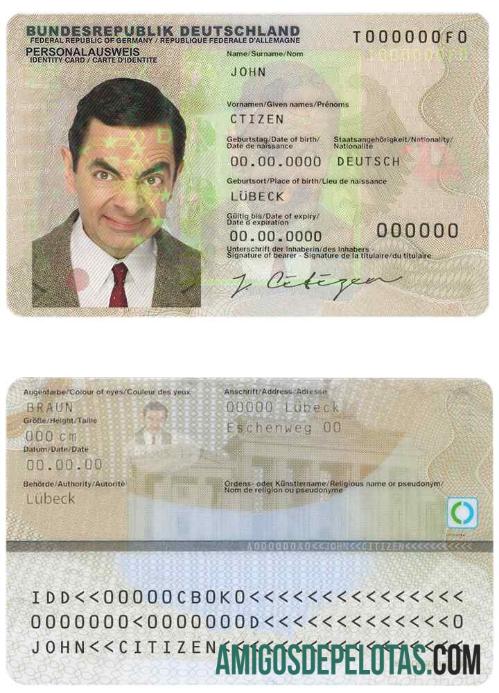 Exemplo de ID da Alemanha